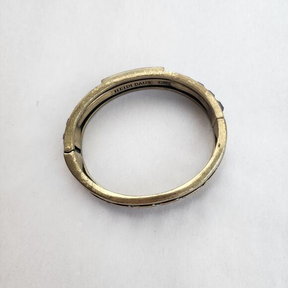 Heidi Daus Bangle Bracelet Hinge Old Gold Purple Cognac Crystal Age Of elegance - Picture 10 of 12